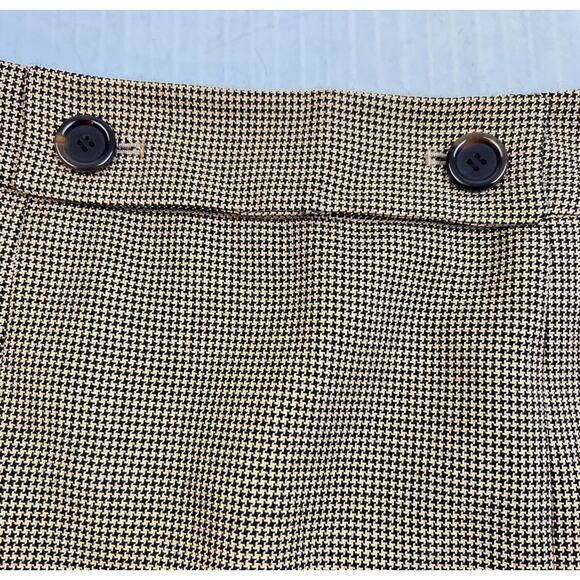 Carlisle Wool Blend Straight Skirt Women's 6 Brown Houndstooth Career Classic - Picture 4 of 8